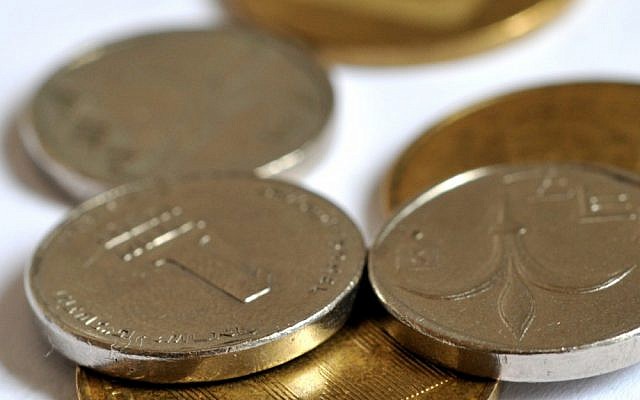 One shekel coins (photo credit: Sophie Gordon/Flash90)