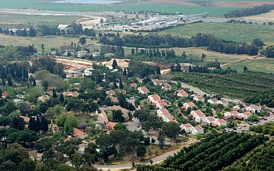 View of Kibbutz Yakum, April, 2008. (photo credit: Moshe Shai/FLASH90)