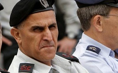 Major General Sami Turgeman, second from left, in 2011 (photo credit: Miriam Alster/Flash90)