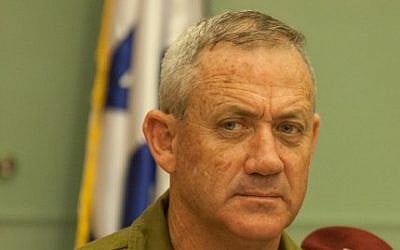 IDF Chief of Staff Benny Gantz, 2012 (photo credit: Uri Lenz/Flash90)
