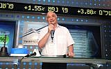 Israeli businessman Eliezer Fishman speaks at the Tel Aviv stock exchange (Photo by Moshe credit/Flash90)