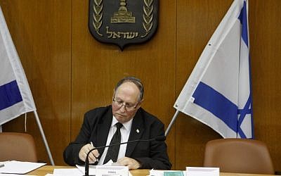 Elyakim Rubinstein, head of the Israeli electoral committee (photo credit: Miriam Alster/Flash90)