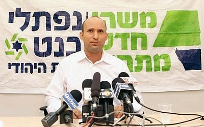 Naftali Bennett, Habayit Hayehudi party leader speaks at a press conference December 22, 2012. (photo credit: Yehoshua Yosef/Flash90)