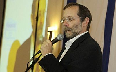 Likud candidate Moshe Feiglin at the third annual Conference on the Application of Israeli Sovereignty to Judea and Samaria, on Tuesday, January 1, 2013 (photo credit: Gershon Elinson/Flash90)