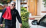 Yair Lapid, chairman of the Yesh Atid party, outside his home on January 22 (photo credit: Avishag Shaar Yashuv/Flash 90)
