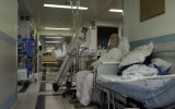 A patient in the hallway of Barzilai Hospital in Ashkelon. (photo credit: Tsafrir Abayov/Flash90)