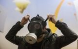 The recent tension along the northern border has caused a spike in demand for gas masks. (photo credit: Yonatan Sindel/Flash90)