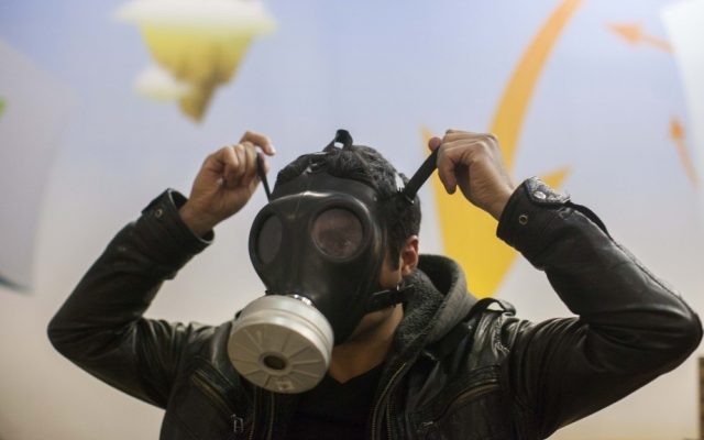The recent tension along the northern border has caused a spike in demand for gas masks. (photo credit: Yonatan Sindel/Flash90) The recent tension along the northern border has caused a spike in demand for gas masks. (photo credit: Yonatan Sindel/Flash90)