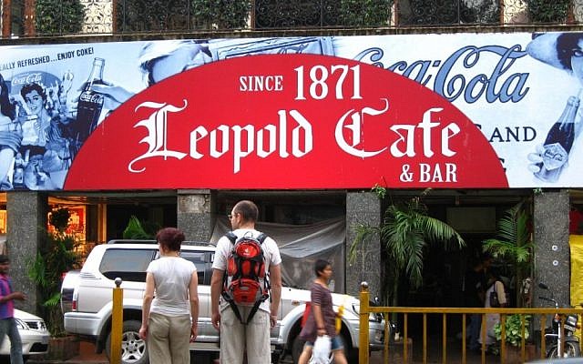 The Leopold Cafe, one of the sites struck during the Mumbai, India terrorist attacks of 2008 (photo credit: Greg O'Beirne/Wikimedia/Commons/File) The Leopold Cafe, one of the sites struck during the Mumbai, India terrorist attacks of 2008 (photo credit: Greg O'Beirne/Wikimedia/Commons/File)