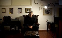 Yair Lapid in his home this week. (photo credit: AP/Oded Balilty)
