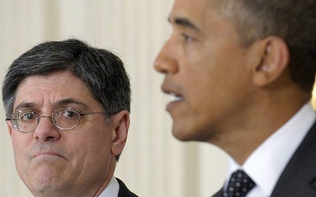Jack Lew with President Barack Obama in the White House ( AP/Susan Walsh, File)