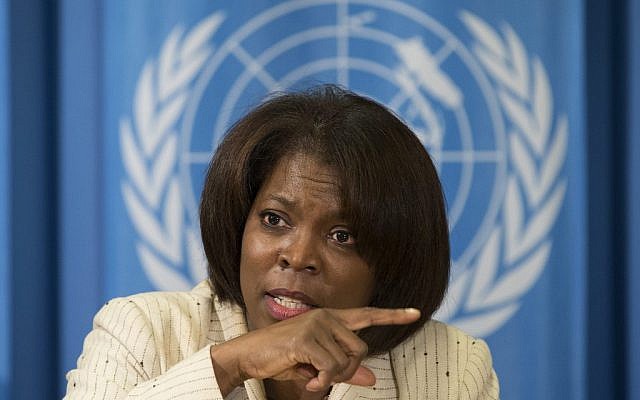 Ertharin Cousin, Executive Director of World Food Program (photo credit: AP/Keystone/Salvatore Di Nolfi)