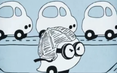 Screen capture of a Waze video clip illustrating the thinking behind the application. (photo credit: Waze/YouTube)
