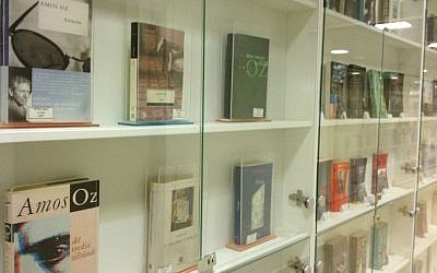 The rows of published books in the Heksherim archives (photo credit: Jessica Steinberg/Times of Israel)
