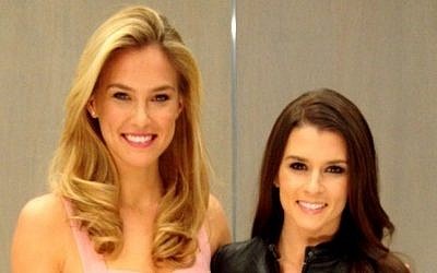 At the photo shoot (Courtesy Danica Patrick Twitter)