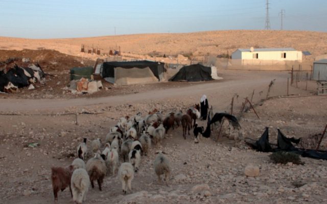 A Bedouin settlement in the Negev (illustrative photo credit: Alana Perino/Flash90)