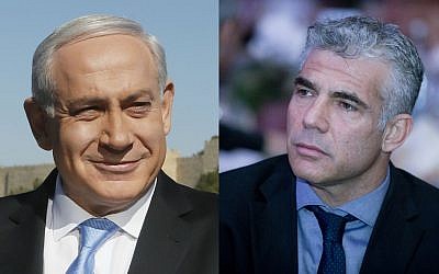 Benjamin Netanyahu and Yair Lapid (photo credit: Miriam Alster, Moshe Shai/Flash90) Benjamin Netanyahu and Yair Lapid (photo credit: Miriam Alster, Moshe Shai/Flash90)