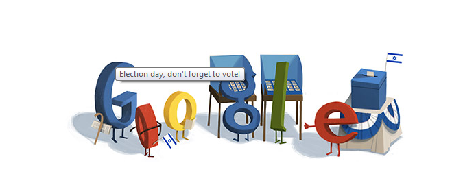 Google's doodle Tuesday (photo credit: screen shot, Google) Google's doodle Tuesday (photo credit: screen shot, Google)