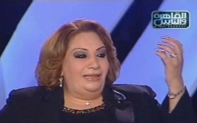 Former Egyptian Supreme Court judge Tahani el-Gebali, speaking on a talk show in 2009 (photo credit: screen capture/Youtube) Former Egyptian Supreme Court judge Tahani el-Gebali, speaking on a talk show in 2009 (photo credit: screen capture/Youtube)