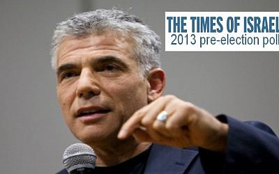 Yair Lapid, head of the Yesh Atid party. (photo credit: Yonatan Sindel/Flash90)