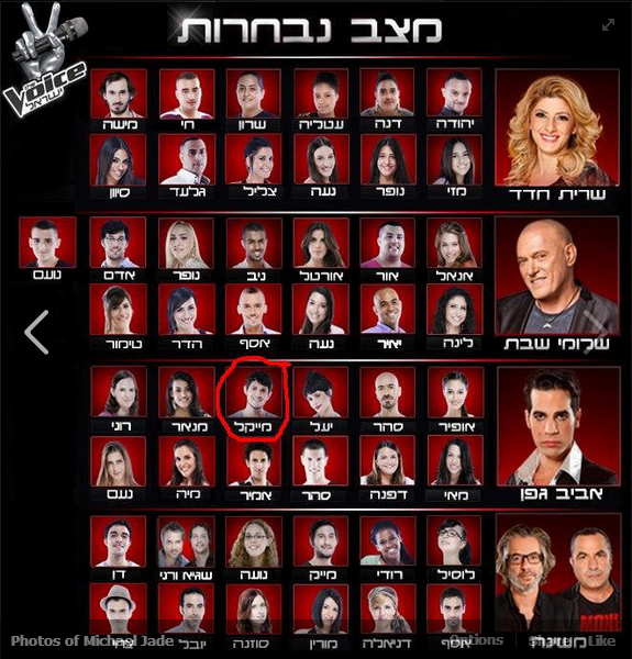 The current crop of contestants on The Voice, with Michael Jade circled below (Courtesy The Voice)