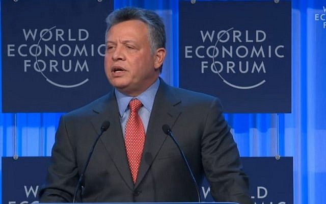 King Abdullah II of Jordan speaks at the World Economic Forum in Davos, Friday. King Abdullah II of Jordan speaks at the World Economic Forum in Davos, Friday.