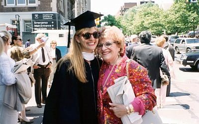 Despite her nightmarish early years, Auschwitz survivor Paula Dash was a joyful presence in the life of her granddaughter, shown at her college graduation in 1993. (Courtesy of Allison Nazarian)