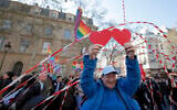 Illustrative -- Pro gay marriage activists reacts after French lawmakers legalized same-sex marriage, April 23, 2013 in Paris (AP Photo/Francois Mori)
