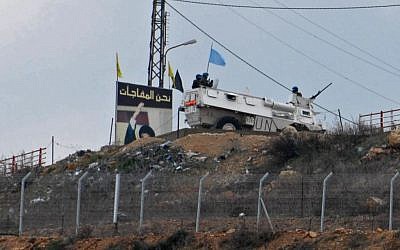 A UNIFIL patrol near the Israeli-Lebanese border. (Hamad Almakt/Flash90)