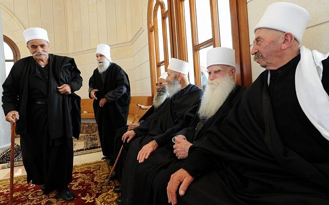 Druze community leaders in northern Israel (photo credit: Gili Yaari/Flash90)