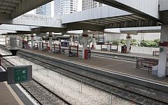 Illustrative photo of an Israeli train station (Roni Schutzer/Flash90)