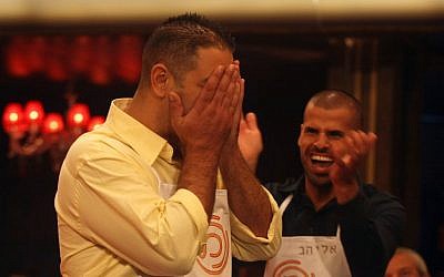 Avi Levy finding out he won 'Master Chef', at the set in September 2011 (photo credit: Kobi Gideon/Flash 90)