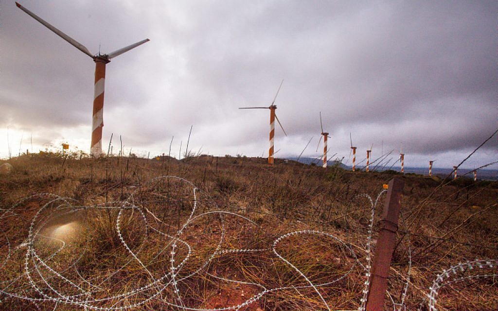 Wind farms, like this one near Kibbutz Ein Zivan, may grant the Golan Heights energy independence within five years (Photo credit: Flash 90)