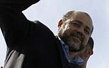 Hamas official Moussa Abu Marzouk in Gaza, December 7, 2012 (photo credit: Abed Rahim Khatib/Flash90)