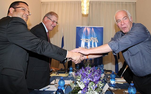 Uri Ariel of the Jewish Home party seen with Likud representatives at coalition talks meeting earlier in the month (photo credit: Gideon Markowicz/Flash90) Uri Ariel of the Jewish Home party seen with Likud representatives at coalition talks meeting earlier in the month (photo credit: Gideon Markowicz/Flash90)