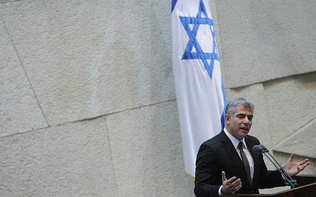 Yair Lapid addresses the Knesset for the first time Monday. (photo credit: Miriam Alster/Flash90) Yair Lapid addresses the Knesset for the first time Monday. (photo credit: Miriam Alster/Flash90)