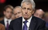 Republican Chuck Hagel, US President Barack Obama's choice for defense secretary, testifies before the Senate Armed Services Committee during his confirmation hearing, on Capitol Hill in Washington, Thursday, Jan. 31, 2013. (photo credit: AP/J. Scott Applewhite)