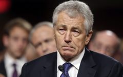 Former Senator Chuck Hagel testifies before the Senate Armed Services Committee during his confirmation hearing last month (photo credit: J. Scott Applewhite/AP)