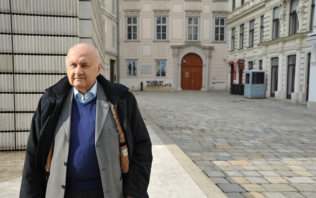 Like a growing number of Jews in Austria's capital, Karl Pfeifer grew up in Budapest but now lives in Vienna. (Cnaan Liphshiz/JTA) Like a growing number of Jews in Austria's capital, Karl Pfeifer grew up in Budapest but now lives in Vienna. (Cnaan Liphshiz/JTA)
