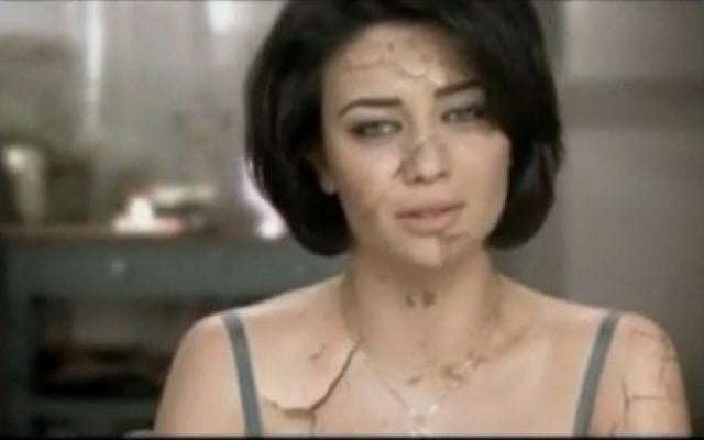 Ninet Tayeb in the no-longer-broadcast 'Israel is drying out' commercial (photo credit: YouTube screenshot)