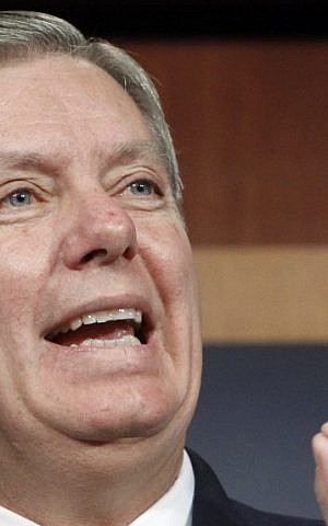 Senator Lindsey Graham, R-S.C., speaks in December during a Capitol Hill news conference in Washington, D.C. (photo credit: AP/Ann Heisenfelt)