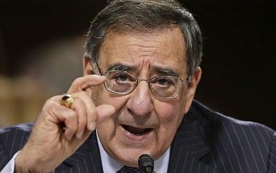 Then US Defense Secretary Leon Panetta testifies on Capitol Hill in February 2013. (AP/J. Scott Applewhite) Outgoing US Defense Secretary Leon Panetta testifies on Capitol Hill in Washington, D.C., on Thursday (photo credit: AP/J. Scott Applewhite)