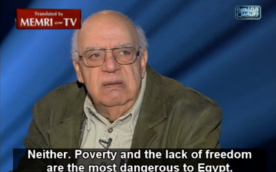 Egyptian author Ali Salem (screen capture: MEMRI)