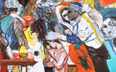 Kitaj paintings such as "The Wedding" make it difficult for viewers to fix their gaze on any single element or area of the image. (Courtesy of the Tate, London, 2012)