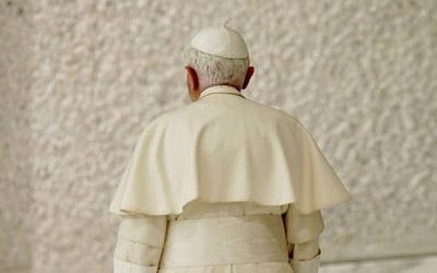 Pope Benedict XVI in 2010 (photo credit: AP/Andrew Medichini)