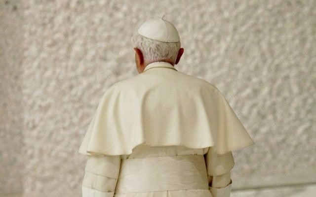 Pope Benedict XVI in 2010 (photo credit: AP/Andrew Medichini)
