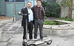 Benny Shimon (left) and Amir Zaid show off the Muve (Photo credit: Courtesy)