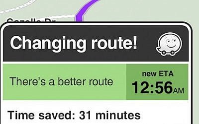 Waze in action (Photo credit: Courtesy)