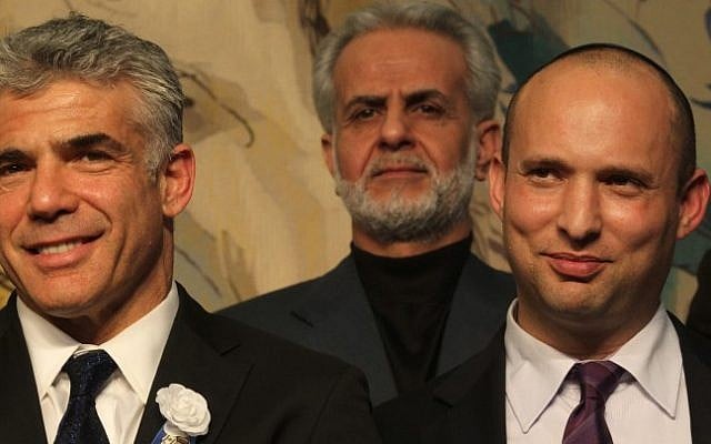 Leader of the Yesh Atid party, Yair Lapid, seen with Jewish Home No. 1, Naftali Bennett, February 2013 (photo credit: Nati Shohat/Flash90) Leader of the Yesh Atid party, Yair Lapid, seen with Jewish Home No. 1, Naftali Bennett, February 2013 (photo credit: Nati Shohat/Flash90)