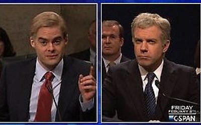 SNL's unaired Chuck Hagel skit (photo credit: NBC screenshot)